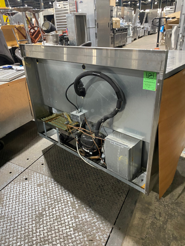 Duke Commercial 2 Door Worktop Cooler! With Back Splash! With Poly Coated Racks! Stainless Steel Body! On Casters! Model: RUF48M SN: 04101843 120V 60HZ 1 Phase - Image 4 of 9