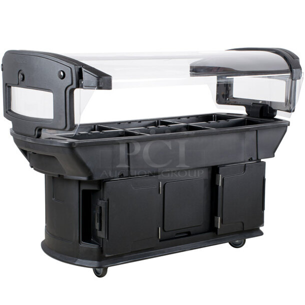 BRAND NEW SCRATCH & DENT! Carlisle 771103 Black 6' Maximizer Portable Food / Salad Bar - NO ISSUES, Everything Included. Out of original packaging Disassembled. 