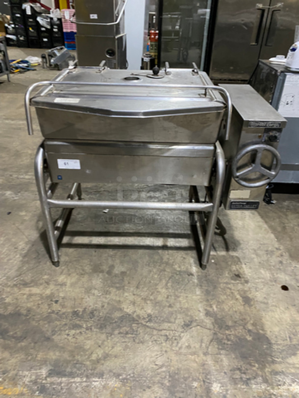 SWEET! Market Forge Commercial Electric Powered Tilted Braising Pan/Ultra Skillet! All Stainless Steel! On Legs! Model: 1000 SN: 131349 120/208V 60HZ 3 Phase
