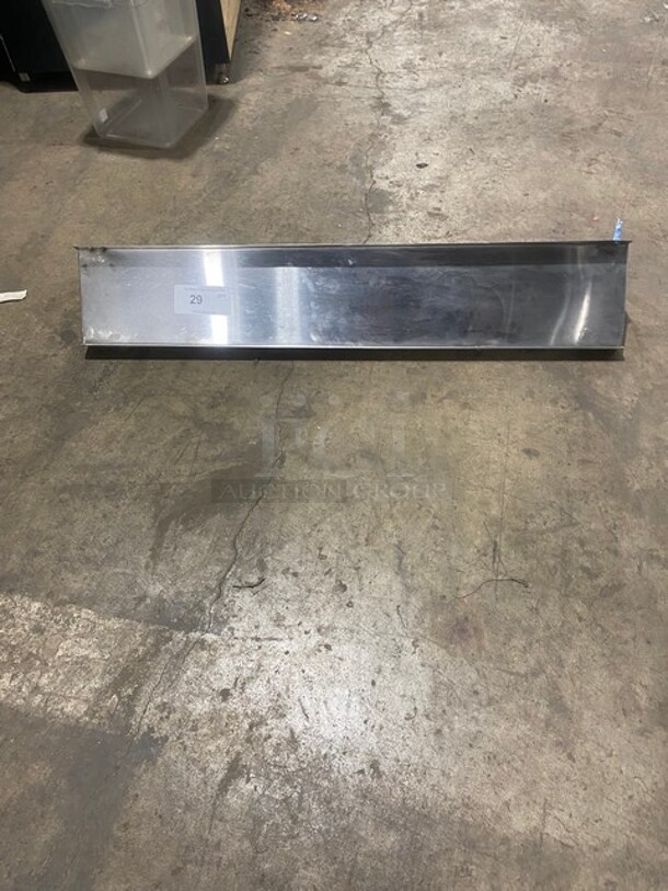 All Stainless Steel! Wall Mounted Commercial Shelf With Backsplash! - Image 1 of 4
