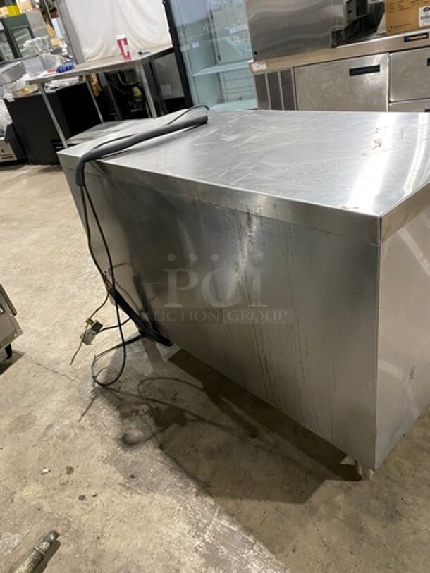 Commercial 2 Sliding Door Back Bar Cooler! With View Through Doors! Metal Rack! Remote Compressor! All Stainless Steel! On Legs! - Image 3 of 9