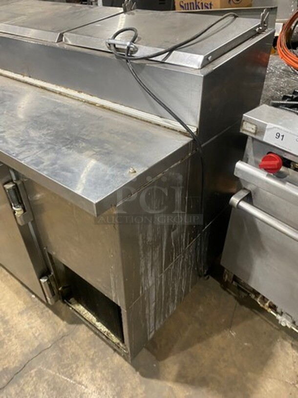 Beverage Air Commercial Refrigerated Pizza Prep Table! With 2 Door Storage Space! All Stainless Steel! Model: DP67 SN: 11803910 115V 60HZ 1 Phase - Image 4 of 9