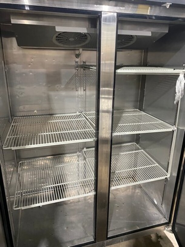Turbo Air Commercial 2 Door Reach In Freezer! With Poly Coated Racks! All Stainless Steel! On Casters! Model: M3F472 SN: M3F4LAY010 115V 60HZ 1 Phase - Image 5 of 9