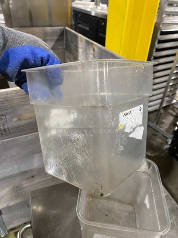 ALL ONE MONEY! MISCELLANEOUS! Clear Poly Food Container, Green Poly Bucket! - Image 4 of 4