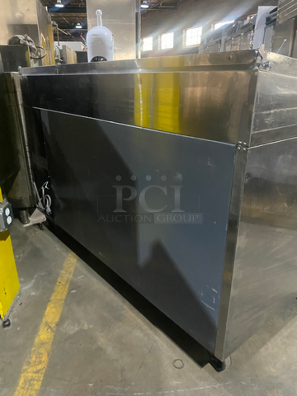 Commercial Refrigerated Pizza Prep Table! With 2 Door Underneath Storage Space! With Poly Coated Racks! All Stainless Steel! On Casters! Model: PT67 SN: 11100035 115V 60HZ 1 Phase - Image 4 of 11
