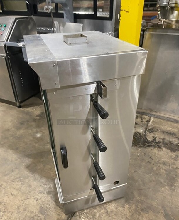 AMAIZING! Attias Commercial Countertop Rotisserie Machine! With View Through Door! Electric Powered! All Stainless Steel! Working When Removed! - Image 2 of 8
