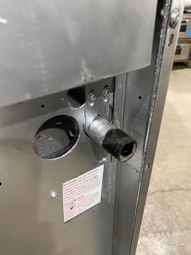 Nice! Sunfire All Stainless Steel Natural Gas 6 Burner Stove! With an Underneath Full Size Stove! Raised Back Splash And Salamander Shelf! On Casters! - Image 8 of 9