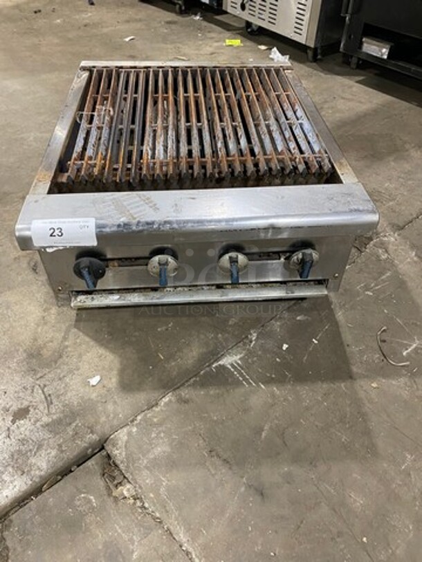 Radiance Commercial Countertop Gas Powered Char Broiler Grill! All Stainless Steel! On Legs!