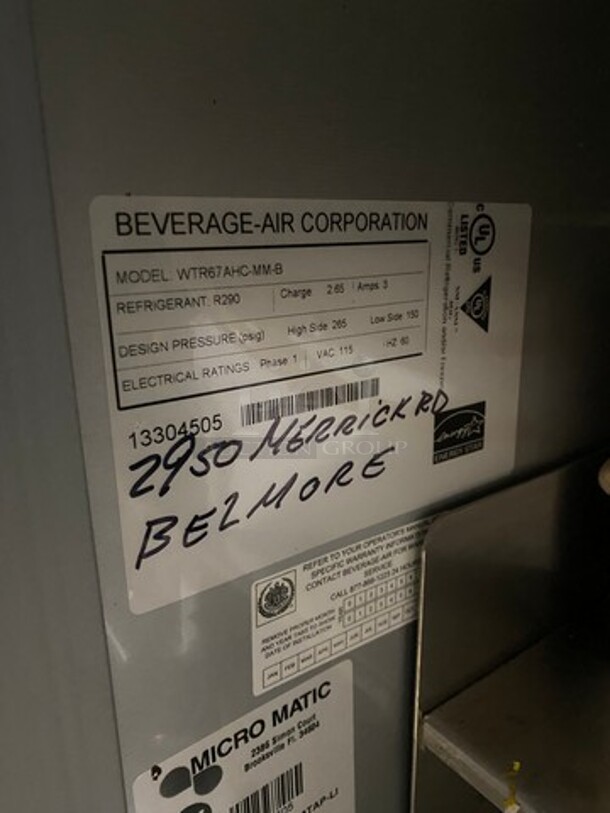 AMAZING! Beverage Air Commercial Refrigerated 10 Tap Cold Brew Coffee Kegerator! With 2 Door Storage Space Underneath! Model: WTR67AHCMMB SN: 13304505 115V 60HZ 1 Phase - Image 7 of 10
