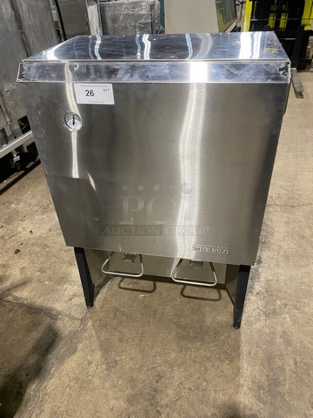NICE! Silver King Commercial Countertop 2 Spout Refrigerated Milk Dispenser! Stainless Steel Body! On Legs! - Image 1 of 9