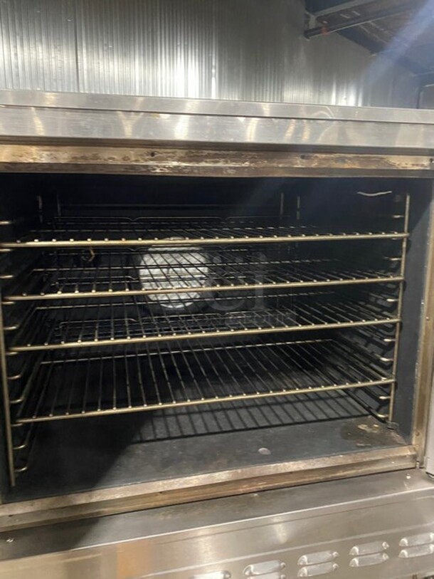 Blodgett Commercial Natural Gas Powered Double Stacked Convection Oven! With Metal Baking Racks! All Stainless Steel! 2 X Your Bid! Makes One Unit! - Image 6 of 12