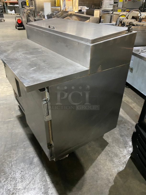 Leader Commercial Refrigerated Pizza Prep Table! With 2 Door Underneath Storage Space! All Stainless Steel! On Casters! Model: PT48SC SN: NH060158 115V 60HZ 1 Phase - Image 2 of 10