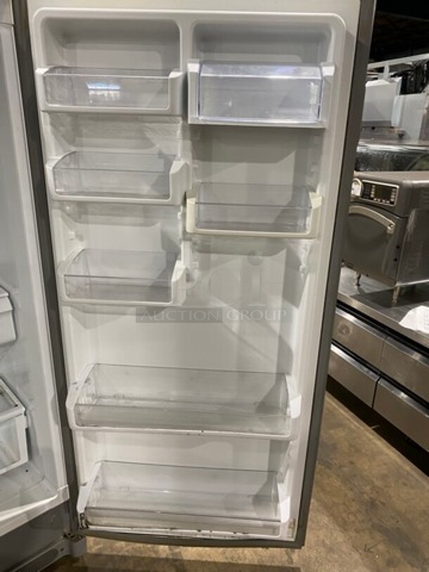 Frigidaire Single Door Reach In Refrigerator! With Poly Shelves! Stainless Steel Body! Model: FPRH19D7LF1 SN: WA43003441 115V - Image 6 of 10