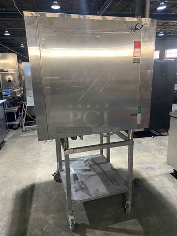NICE! Alto Shaam Commercial Combitherm Convection Oven! With View Through Door! Metal Oven Racks! With Storage Space Underneath! All Stainless Steel! On Casters! Model: 10.18ML SN: 2210350503 208/240V 60HZ 1 Phase - Image 4 of 9