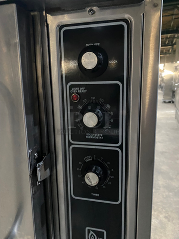 Blodgett Commercial Natural Gas Powered Convection Oven! With View Through Door! With Metal Oven Racks! On Equipment Stand! With Underneath Storage Space! All Stainless Steel! On Casters!  - Image 6 of 10
