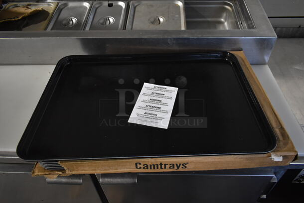 10 BRAND NEW! Boxes of 6 Cambro Black Poly Camtrays. 10 Times Your Bid!