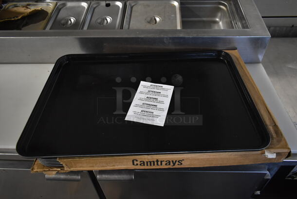 10 BRAND NEW! Boxes of 6 Cambro Black Poly Camtrays. 10 Times Your Bid! - Image 1 of 4
