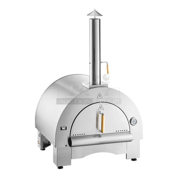 BRAND NEW SCRATCH AND DENT! Backyard Pro 554OPO40CW 31 3/4" Stainless Steel Wood-Fired Outdoor Countertop Pizza Oven.  - Image 1 of 6