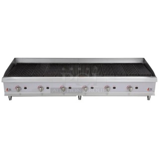 BRAND NEW SCRATCH AND DENT! 2023 Cooking Performance Group CPG 351CRCPG72NL Stainless Steel Commercial Countertop 72" Gas Radiant Charbroiler. Missing Grates. 240,000 BTU