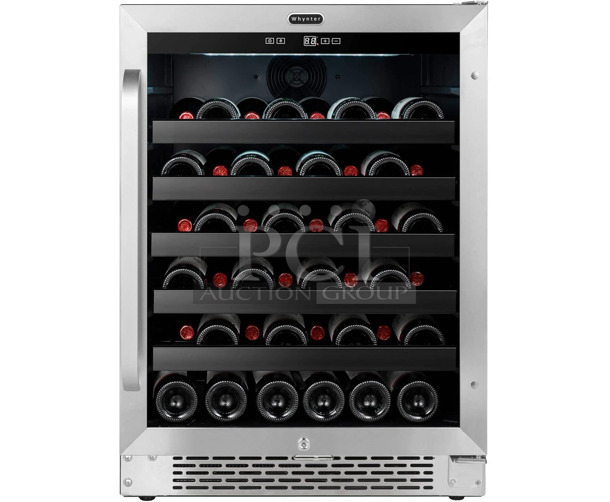 BRAND NEW SCRATCH AND DENT! Whynter BWR-408SB 24 inch Built-In 46 Bottle Undercounter Stainless Steel Wine Refrigerator Merchandiser. 115 Volts, 1 Phase. Tested and Working! - Image 1 of 8