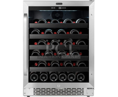 BRAND NEW SCRATCH AND DENT! Whynter BWR-408SB 24 inch Built-In 46 Bottle Undercounter Stainless Steel Wine Refrigerator Merchandiser. 115 Volts, 1 Phase. Tested and Working!