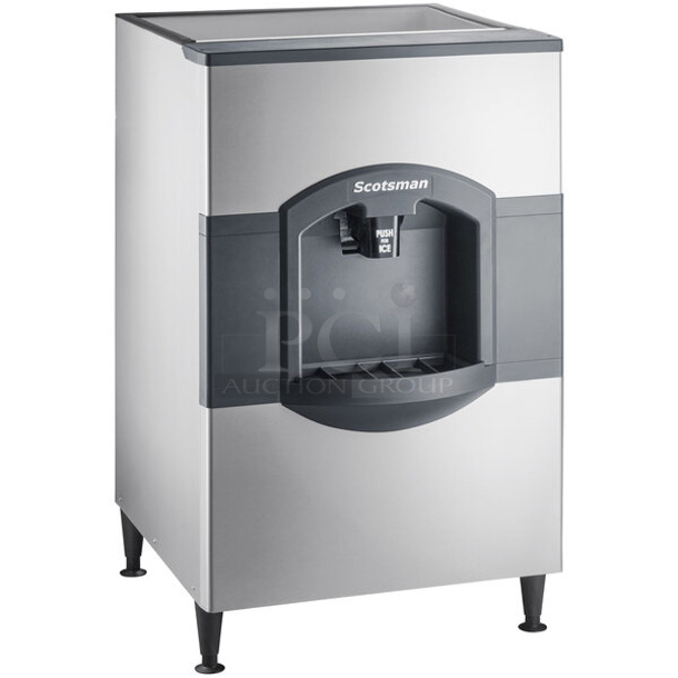 BRAND NEW SCRATCH AND DENT! 2023 Scotsman HD30B-1H 720HD30B1H Stainless Steel Commercial Hotel Ice Dispenser Bin. 120 Volts, 1 Phase. 