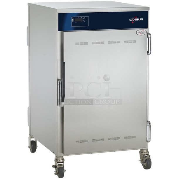 BRAND NEW! 2023 Alto Shaam 1200-S Stainless Steel Commercial Electric Powered Low Temperature Mobile Holding Cabinet / Dough Proofer on Commercial Casters. 208-240 Volts, 1 Phase. 