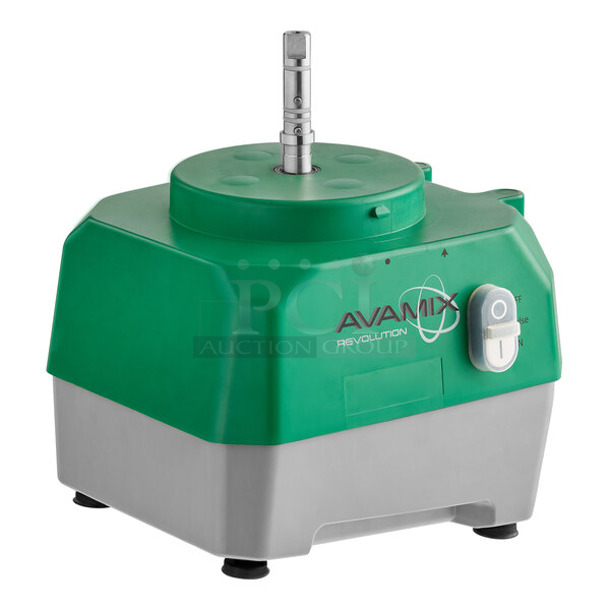 BRAND NEW SCRATCH AND DENT! 2022 AvaMix Revolution VC60CN 928BASEFP1 Metal Commercial Motor Base with Pulse Button for 1 hp Food Processors. 120 Volts, 1 Phase. 