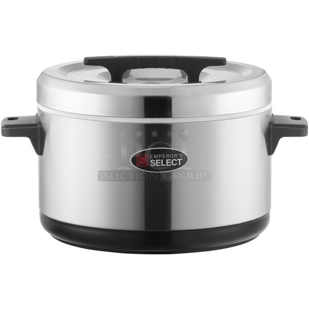 BRAND NEW SCRATCH AND DENT! 2023 Emperors Select 478ESC60SS Stainless Steel 60 Cup Sushi Rice Container.  - Image 1 of 4