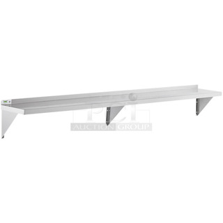 BRAND NEW SCRATCH AND DENT! Regency 600WS1296HD Stainless Steel 12" x 96" Heavy Duty Solid Wall Shelf