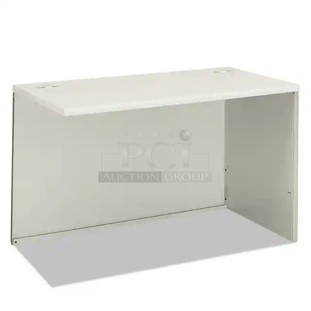 BRAND NEW SCRATCH AND DENT! HON 38943RB9Q 38000 Series 48" x 24" x 29 1/2" Silver Mesh / Light Gray Laminate Right Return Shell - Image 1 of 3