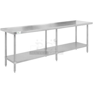 BRAND NEW SCRATCH AND DENT! Regency 600TS3084S 30" x 84" 16-Gauge 304 Stainless Steel Commercial Work Table with Undershelf