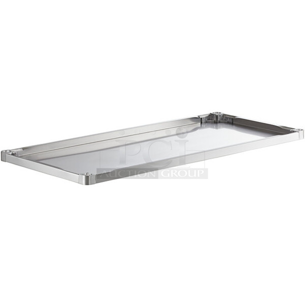 BRAND NEW SCRATCH AND DENT! Regency 600UT3060S Adjustable Stainless Steel Work Table Undershelf for 30" x 60" Tables - 18 Gauge. - Image 1 of 3