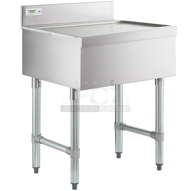 BRAND NEW SCRATCH AND DENT! Regency 600DBU2124 Stainless Steel Underbar Drainboard - Image 1 of 5