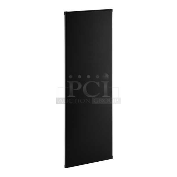 BRAND NEW SCRATCH AND DENT! Lavex 712MBUP1848 18" x 48" Matte Black Steel Urinal Partition. May Be Missing Pieces.  - Image 1 of 2