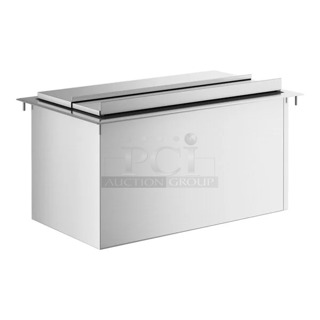 BRAND NEW SCRATCH AND DENT! Regency 600IB3018CP 18" x 30" Stainless Steel Drop-In Ice Bin with 7 Circuit Post-Mix Cold Plate. No Lid. 
