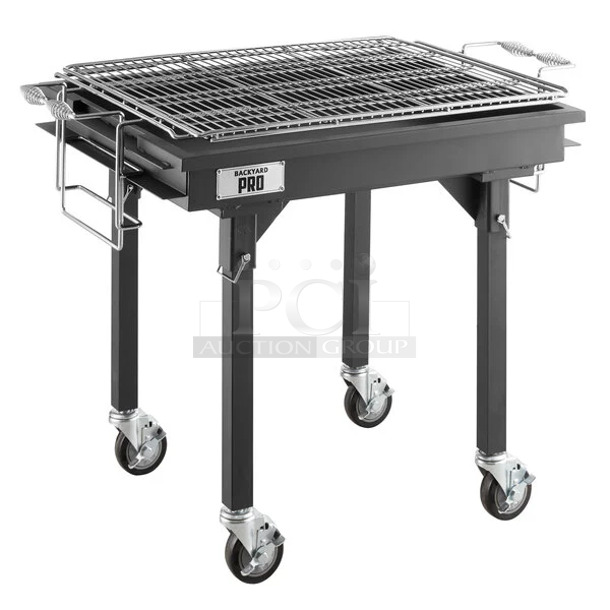 BRAND NEW SCRATCH AND DENT! Backyard Pro CHAR-30 30" Heavy-Duty Steel Charcoal Grill with Adjustable Grates, Removable Legs, and Cover - Image 1 of 6