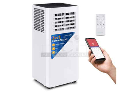 BRAND NEW IN BOX! SereneLife SLPAC805W Portable Air Conditioner Compact Home A/C Cooling Unit with Built-in Dehumidifier & Fan Modes