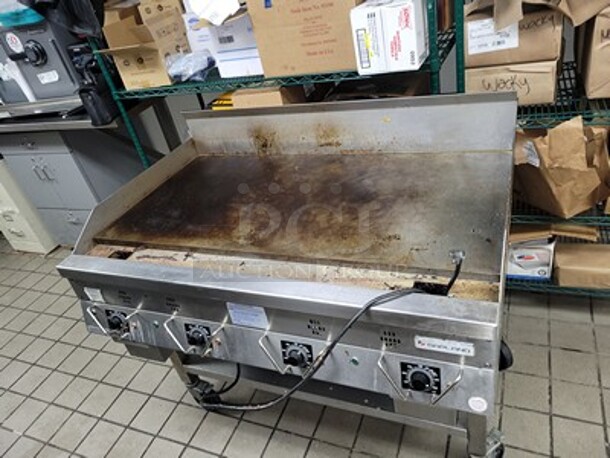 48" Natural Gas|Garland Griddle W/ Stand on casters! - Image 2 of 5