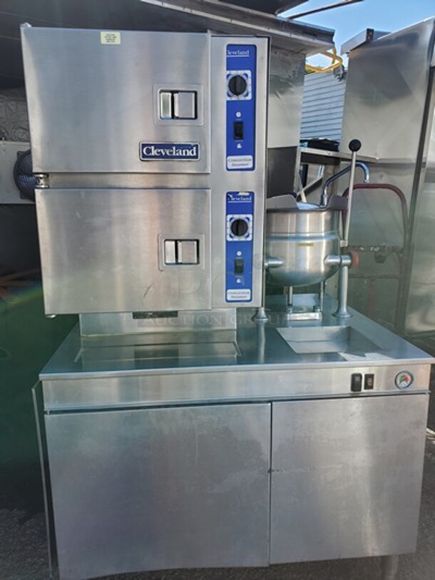 CLEVELAND KDT-6T Electric Convection Steamer+Kettle Very nice condition!!