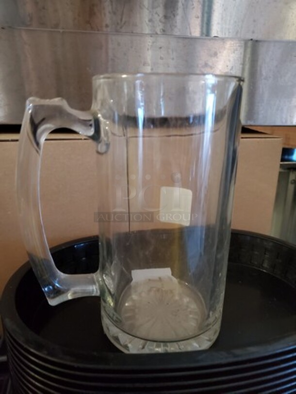 24 Oz Beer Mugs. Heavy Glass - Image 3 of 5