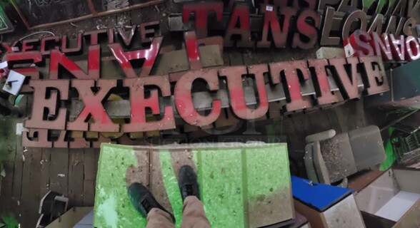 Lot of 2 Signs. 186". One of the signs has a damaged "E".  Pick up only!  Sold as is (Location 3)