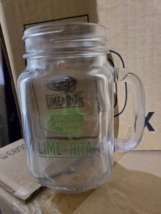 Lot of 24 16oz Lime A Rita Mason Jar Mug  Brand New open box! - Image 3 of 7