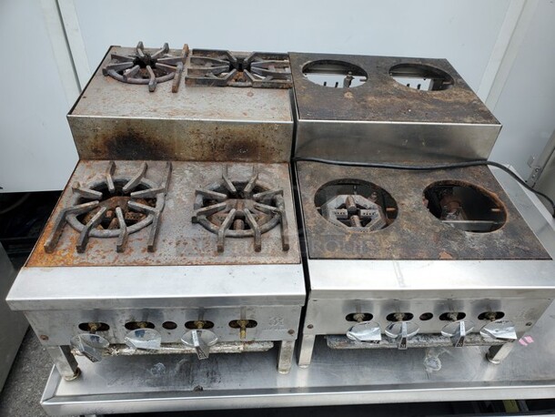 ALL ONE MONEY! Two (4)Burners, Natural Gas, Countertop Stove (Missing Tag, One is missing parts) 18"X30"X15" - Image 8 of 9