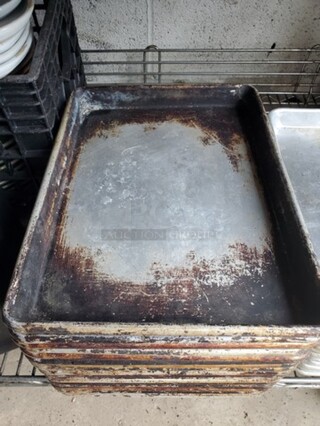 ALL ONE MONEY Lot of 19 Aluminum Baking Pan 13"X10" 