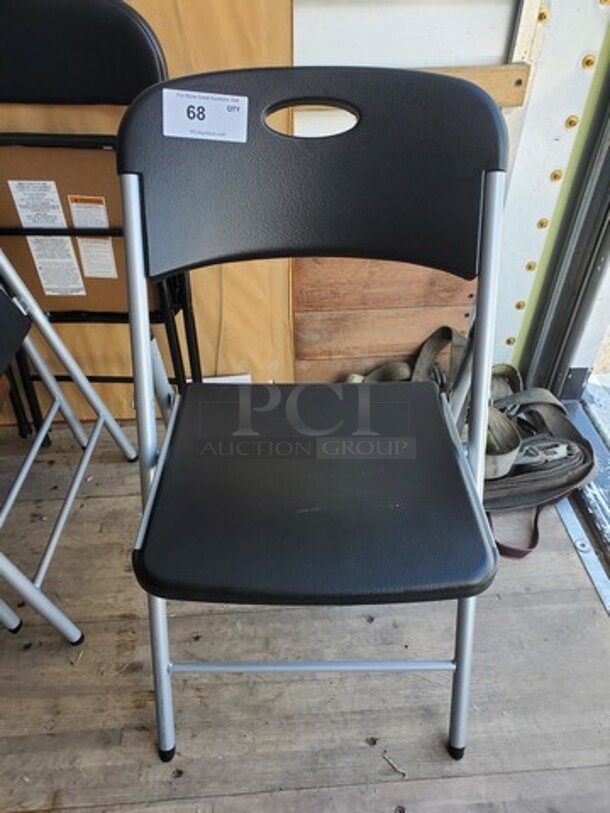 Lot of 4 Black & Gray Chairs - Image 1 of 2