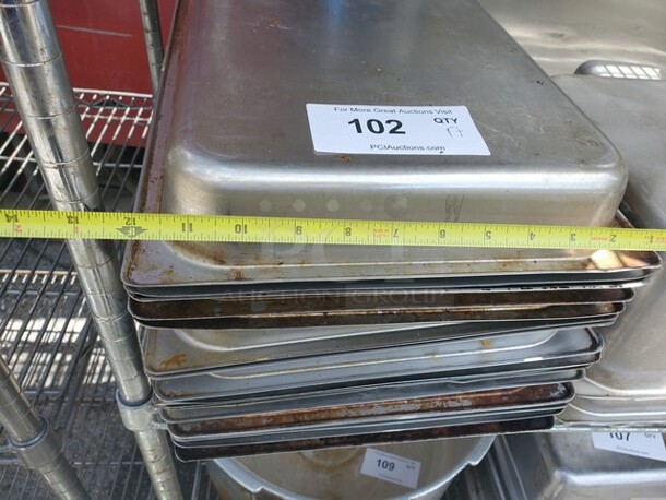Lot of 17 Stainless Steel Food Pans *without lids* - Image 3 of 4
