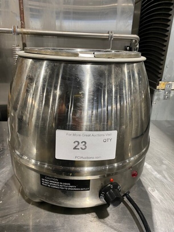 Winco Commercial Countertop Food Warmer Soup Kettle! WORKING WHEN REMOVED! Model: ESW70 SN: ESW70050004074 120V - Image 1 of 7