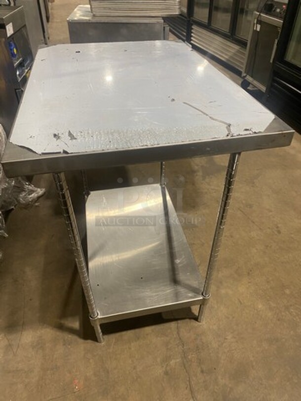 Solid Stainless Steel Work Top/ Prep Table! With Storage Space Underneath! On Legs! - Image 4 of 7