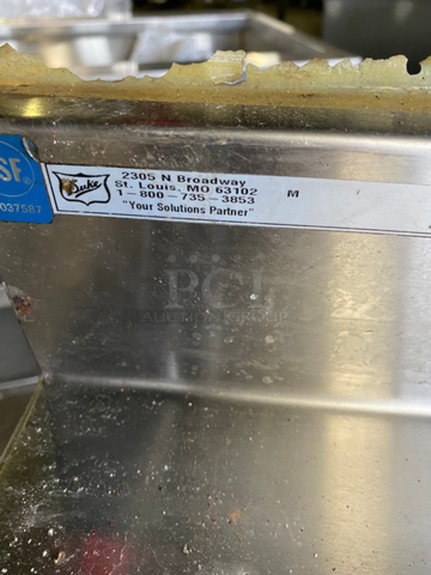 WOW! Duke Prep/ Worktop Table! With Backsplash! With Built-In Sink! With 2 Door Storage Space Underneath! Stainless Steel With Wooden Pattern Body! - Image 7 of 7